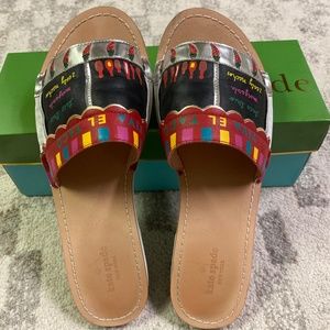 Kate Spade Viva el Taco Truck slide sandals size 9